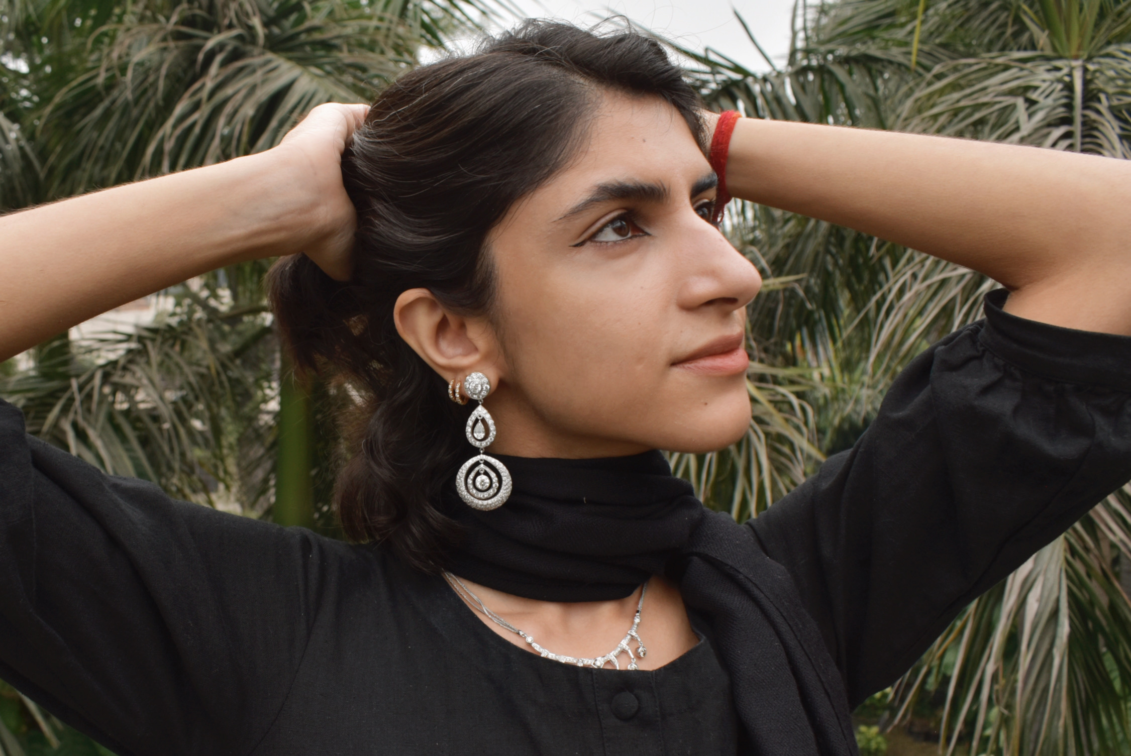 Diamond Dangle Earrings